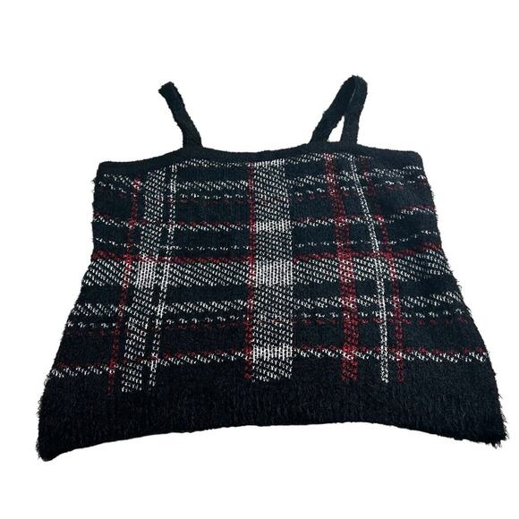 Lane Bryant Classic Plaid Jacquard Tank Sweater Sz 18/20 (2X) Square Neck Top - Picture 8 of 8